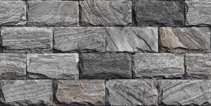 Rustic Grey Brick Stone Split Face Wall Tile 300x600mm