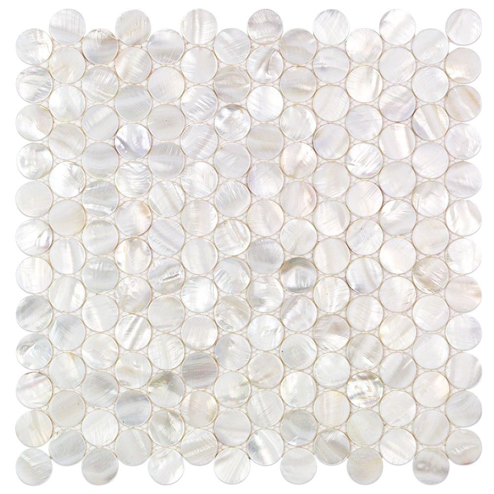 Mother of Pearl Penny Mosaic - Luxury Tiles UK