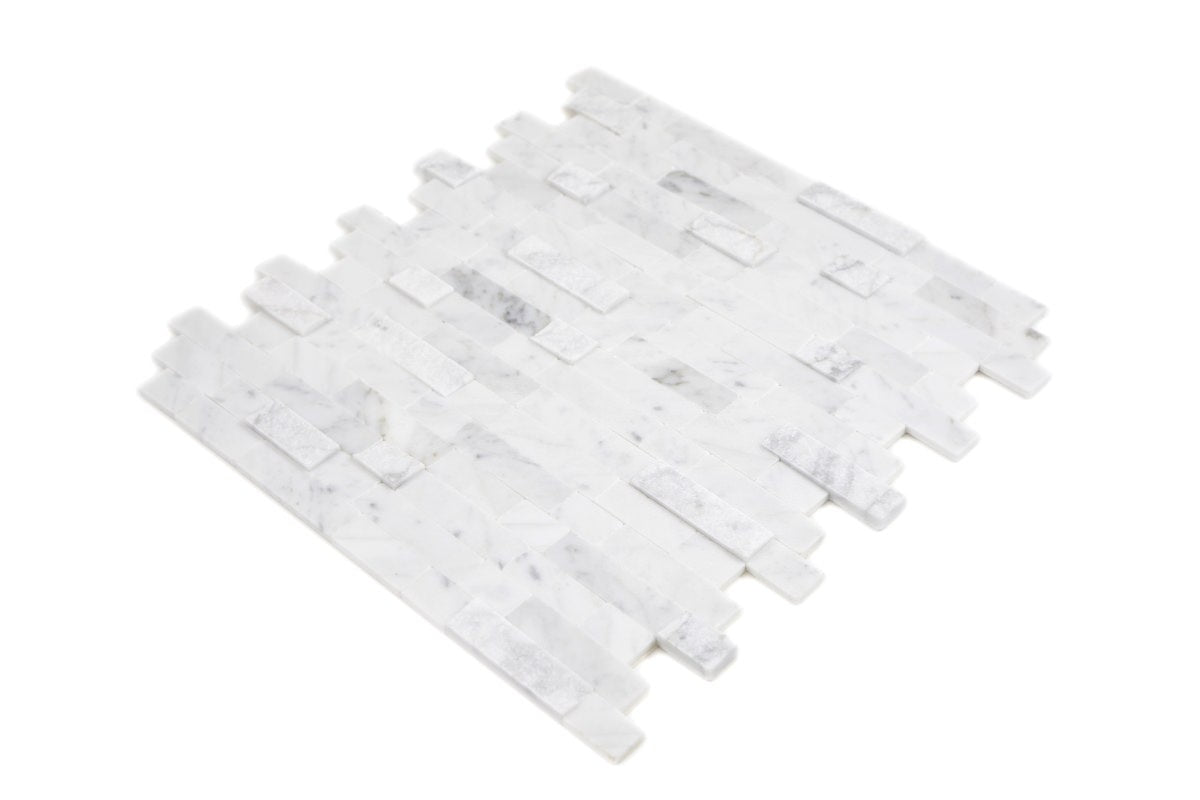 Mosaic Tile Smart Self Adhesive White Brickstone DIY