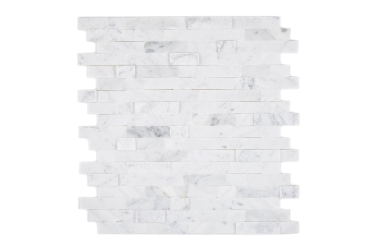 Mosaic Tile Smart Self Adhesive White Brickstone DIY