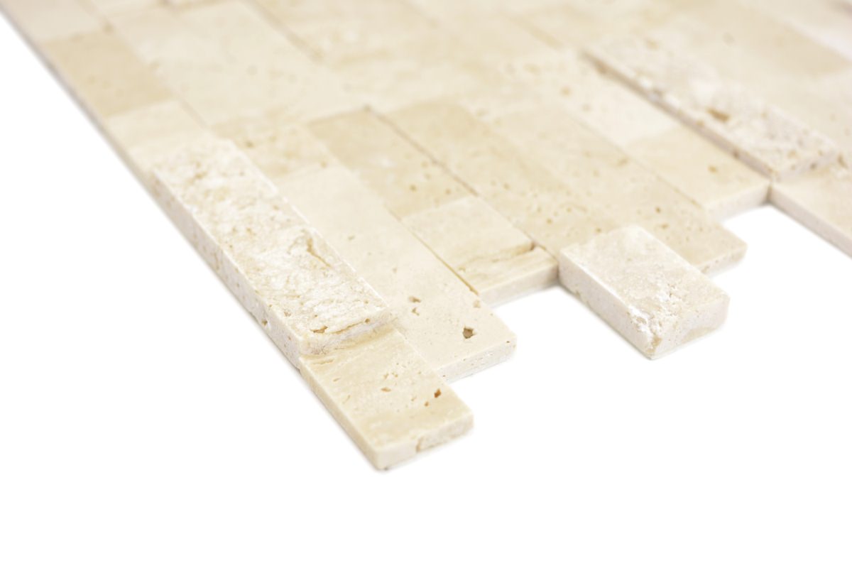 Beige Brickstone Peel and Stick Mosaic Tile - Luxury Tiles UK