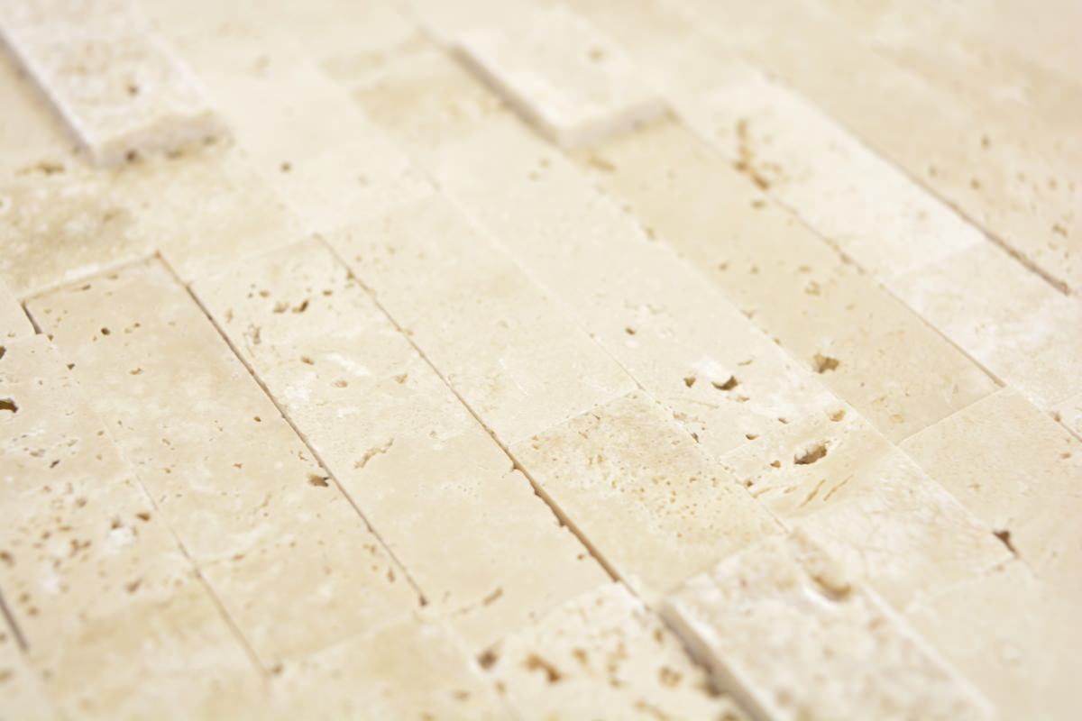 Beige Brickstone Peel and Stick Mosaic Tile