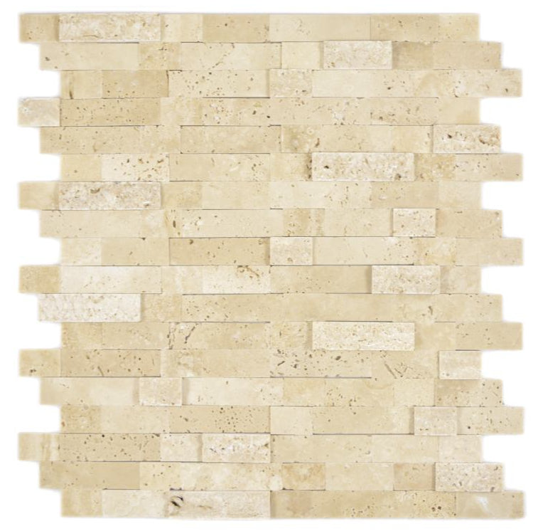 Beige Brickstone Peel and Stick Mosaic Tile