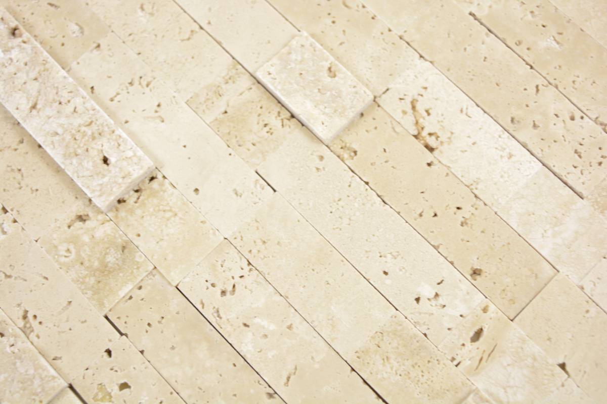 Beige Brickstone Peel and Stick Mosaic Tile - Luxury Tiles UK