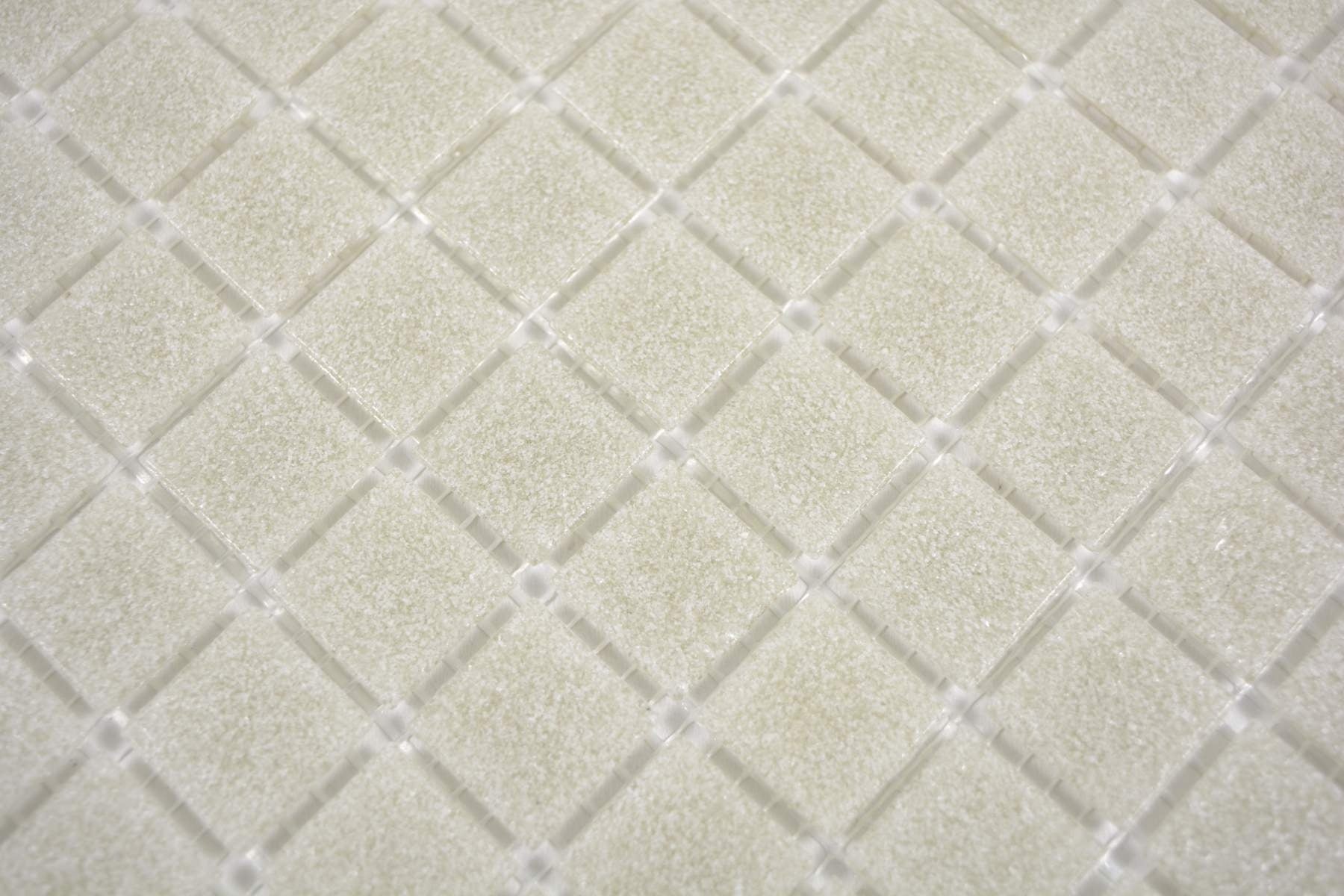 Sand Swimming Pool Glass Mosaic 305x305 mm - Luxury Tiles UK