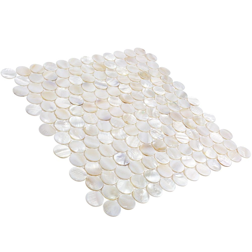 Mother of Pearl Penny Mosaic - Luxury Tiles UK