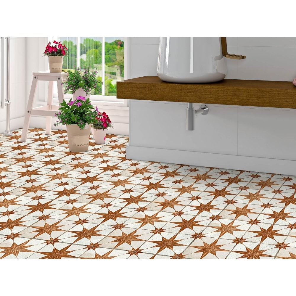 Scintilla Orange Feature Floor and Wall Ceramic Tiles - Luxury Tiles UK