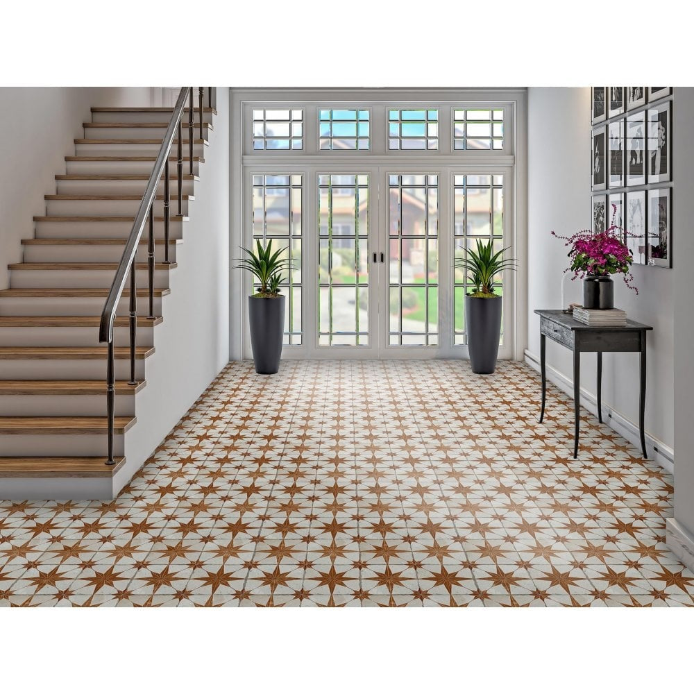 Scintilla Orange Feature Floor and Wall Ceramic Tiles - Luxury Tiles UK