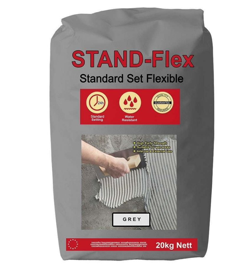 Grey Standard Flex Tile Adhesive 20KG - Luxury Tiles UK