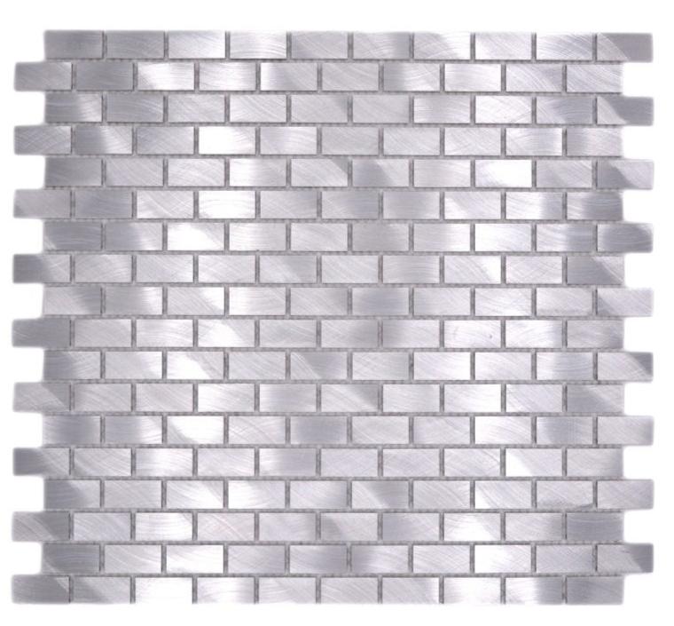 Aluminium Silver Ore Mosaic Wall Tile 306x324 mm - Luxury Tiles UK