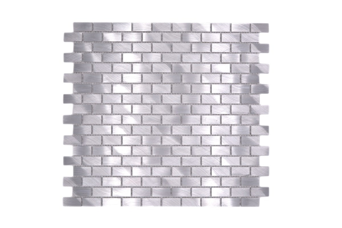 Aluminium Silver Ore Mosaic Wall Tile 306x324 mm