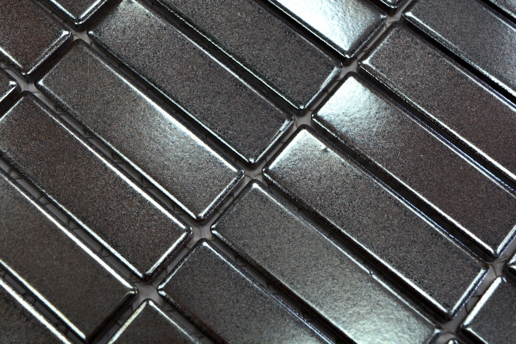 Kit Kat  |  Silver Metallic Mosaic Tile - Luxury Tiles UK