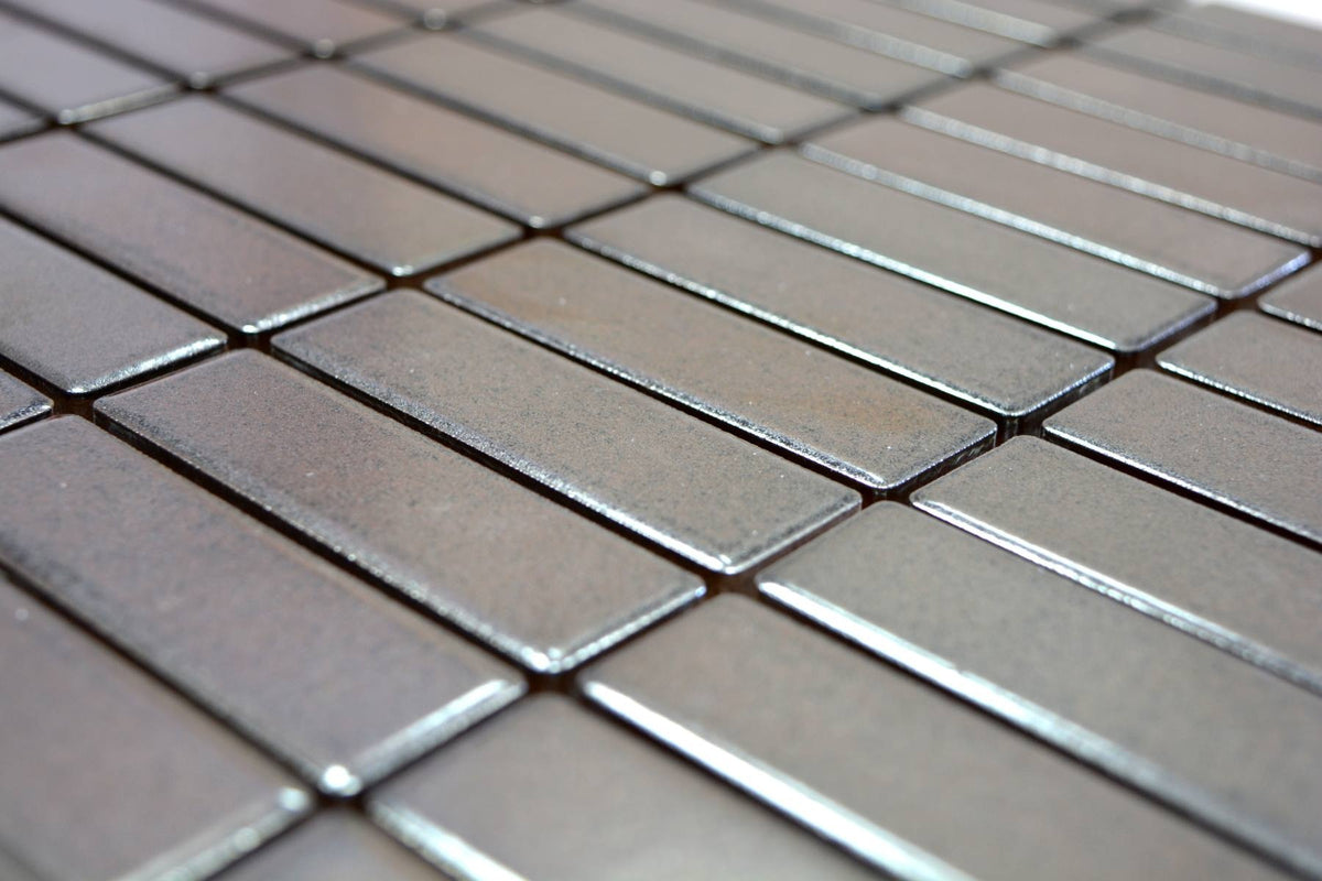 Kit Kat | Silver Metallic Mosaic Tile