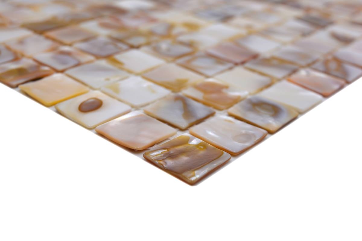 Viktor Mosaic Glossy Light Beige Tile 305x305cm - Luxury Tiles UK