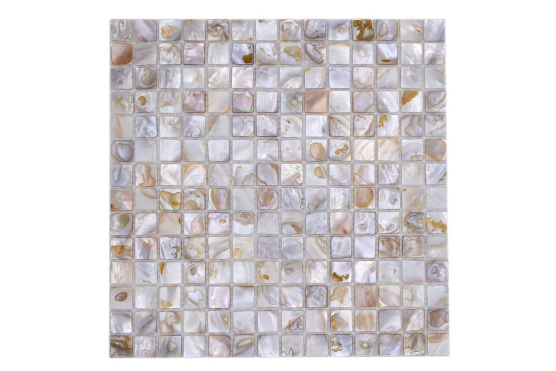 Viktor Mosaic Glossy Light Beige Tile 305x305cm - Luxury Tiles UK