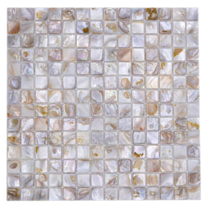 Viktor Mosaic Glossy Light Beige Tile 305x305cm - Luxury Tiles UK