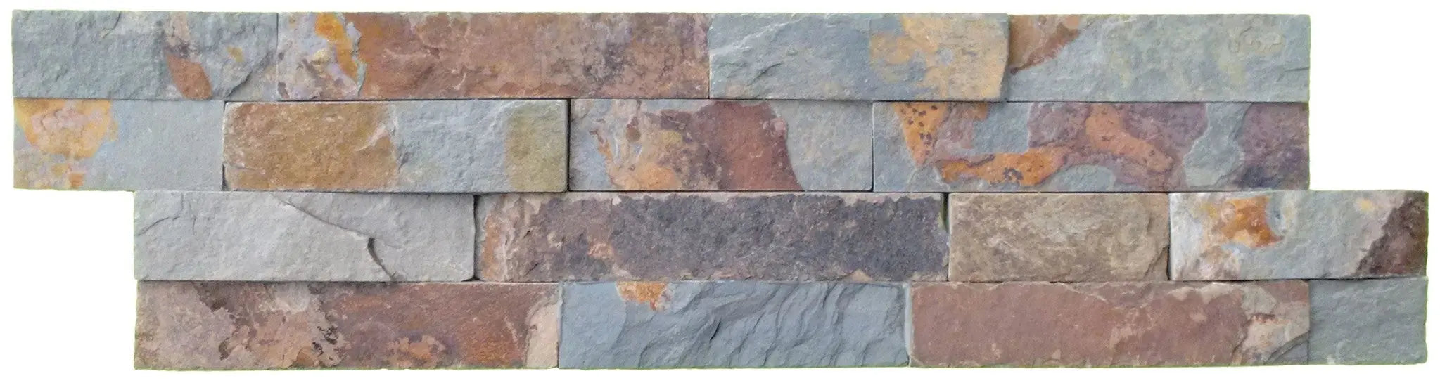 Multicolour Slate Split Face Tile cladding 100x360mm - Luxury Tiles UK