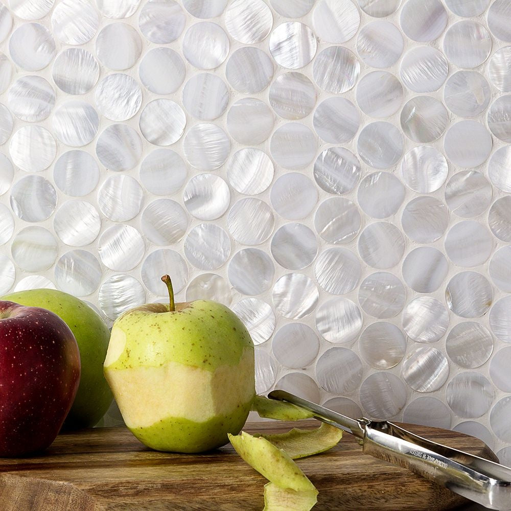 Mother of Pearl Penny Mosaic - Luxury Tiles UK