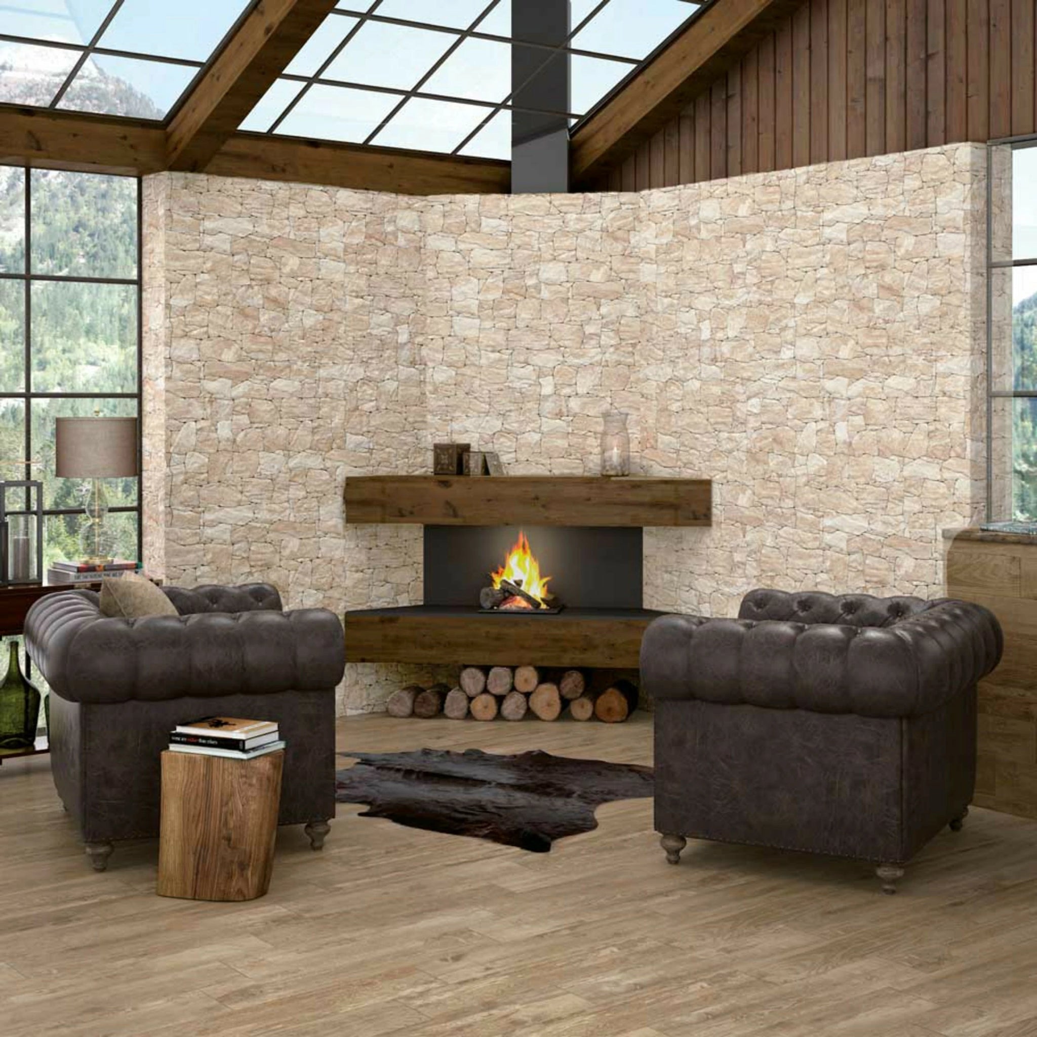 Natural Stone Buttermilk Slate Porcelain Wall Tiles - Luxury Tiles UK