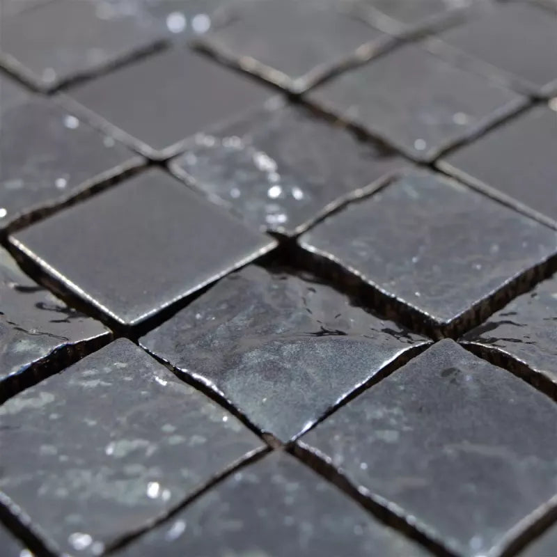 3d wall mosaic black 