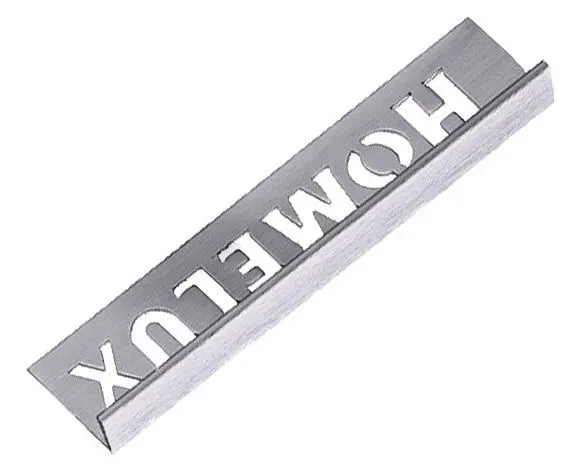 Homelux aluminium stainless steel effect tile trim 10mm HomeLux