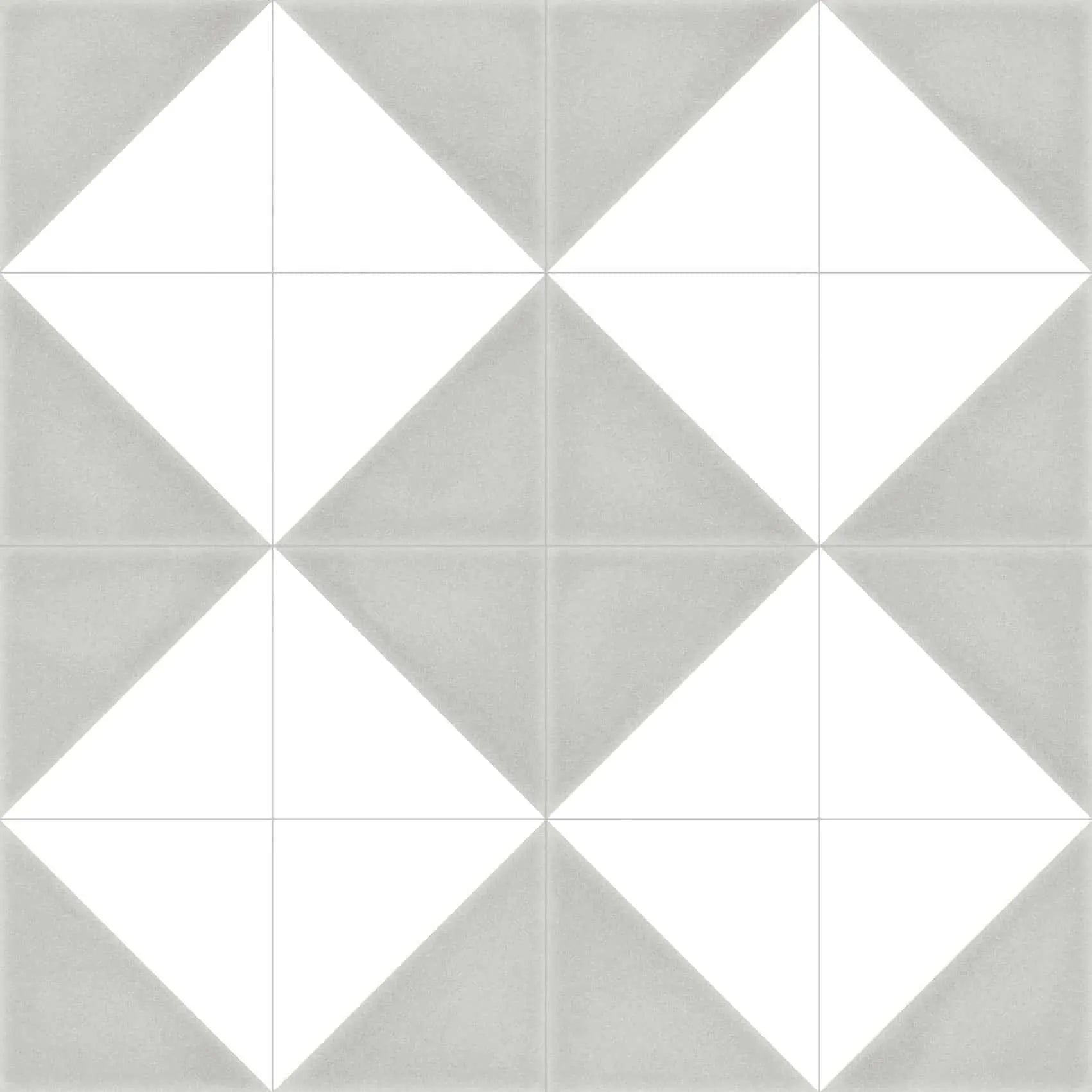 Aspen Light Grey and White Triangle Porcelain 200x200 Tile Luxury Tiles UK