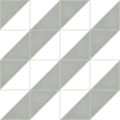 Aspen Dark Grey and White Triangle Porcelain 200x200 Tile Luxury Tiles UK