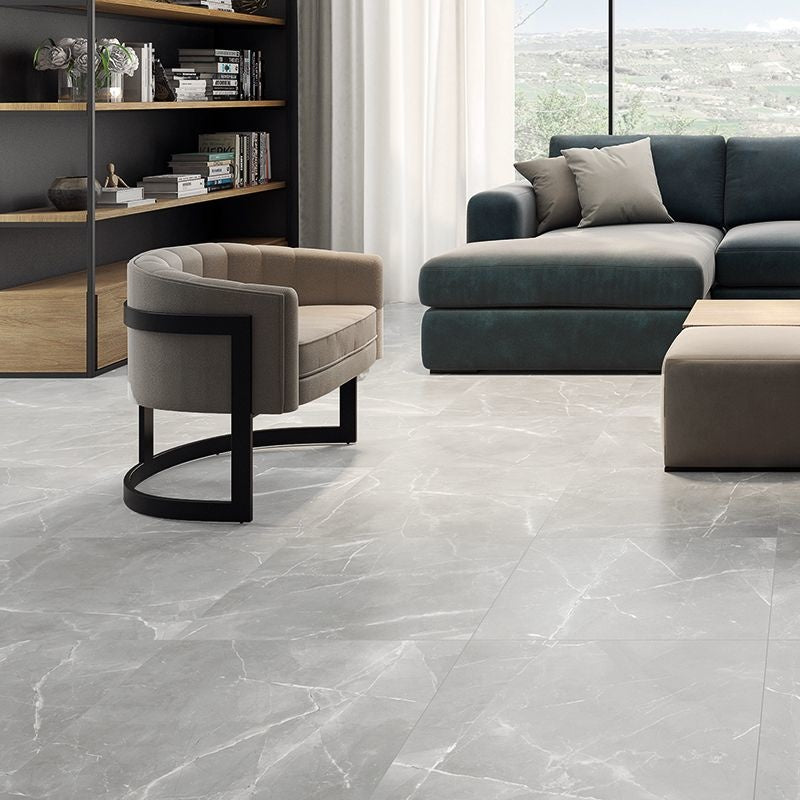 Stone Grey Porcelain Tile 600x600mm - Luxury Tiles UK