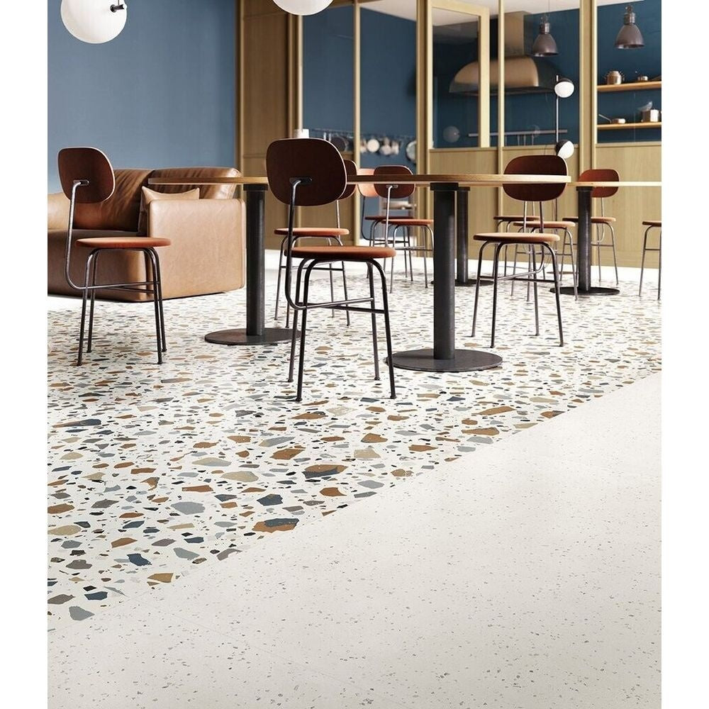 Alyona Earth Terrazzo Ceramic Tiles 450x450mm - Luxury Tiles UK