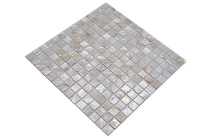 White Mother of Pearl Marble Mosaic Tile 305x305mm Sheet