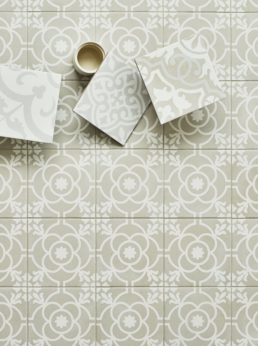 Victorian Soft Beige Pattern Tile - Luxury Tiles UK