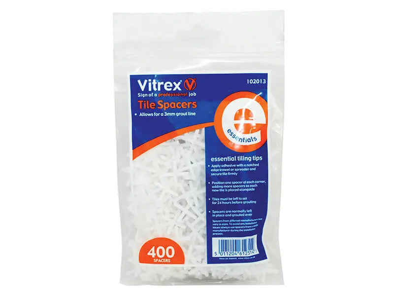 Vitrex 3mm Tile Spacers pack of 400 Vitrex