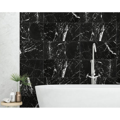 White Gold &amp; Onyx Black | Marble effect 300x600mm