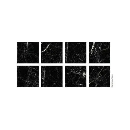 White Gold & Onyx Black | Marble stone effect Wall and floor Tile | 60x60cm - Luxury Tiles UK