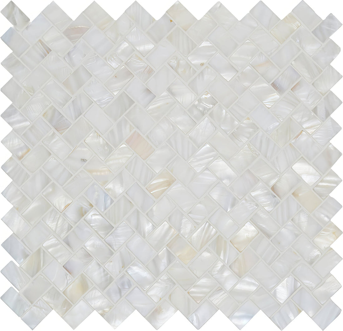 Mother of pearl mosaic herringbone