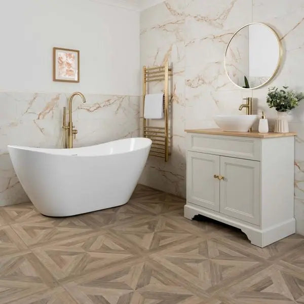 Windsor Golden Oak Parquet  Wood tile  600x600cm - Luxury Tiles UK