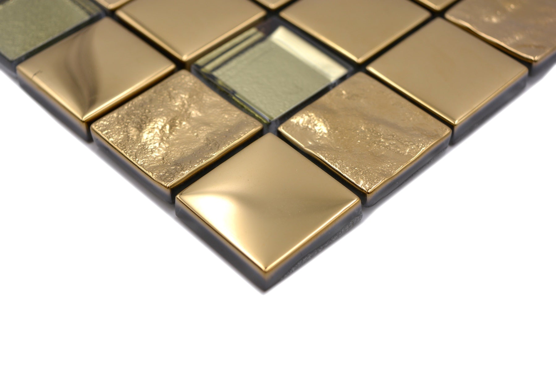 Gold glass mosaic tiles 300x300mm