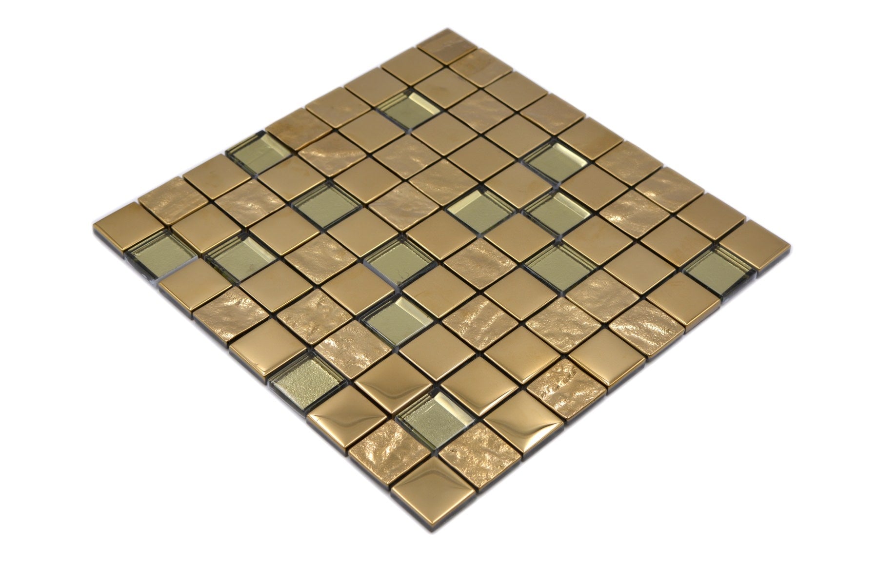 Gold glass mosaic tiles 300x300mm