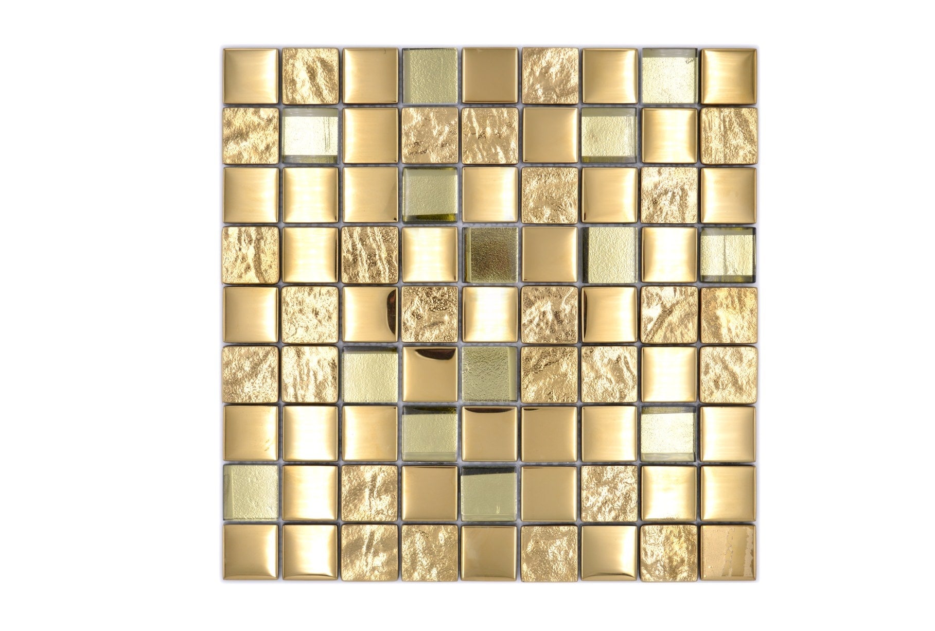 Gold glass mosaic tiles 300x300mm