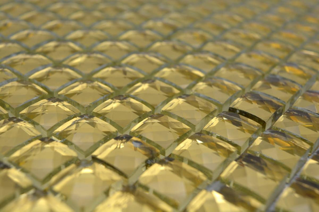 Glass Mosaic Tile Victoria Gold Square 15