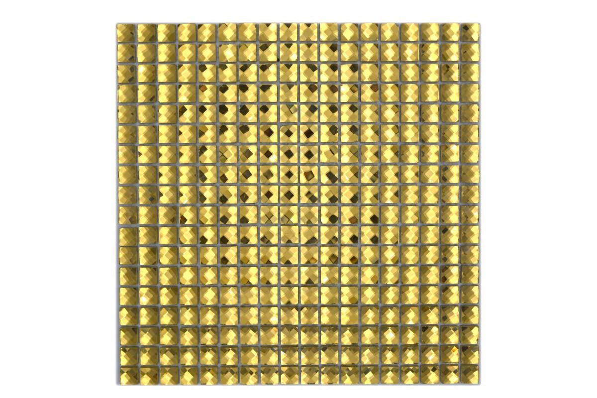 Glass Mosaic Tile Victoria Gold Square 15 - Luxury Tiles UK