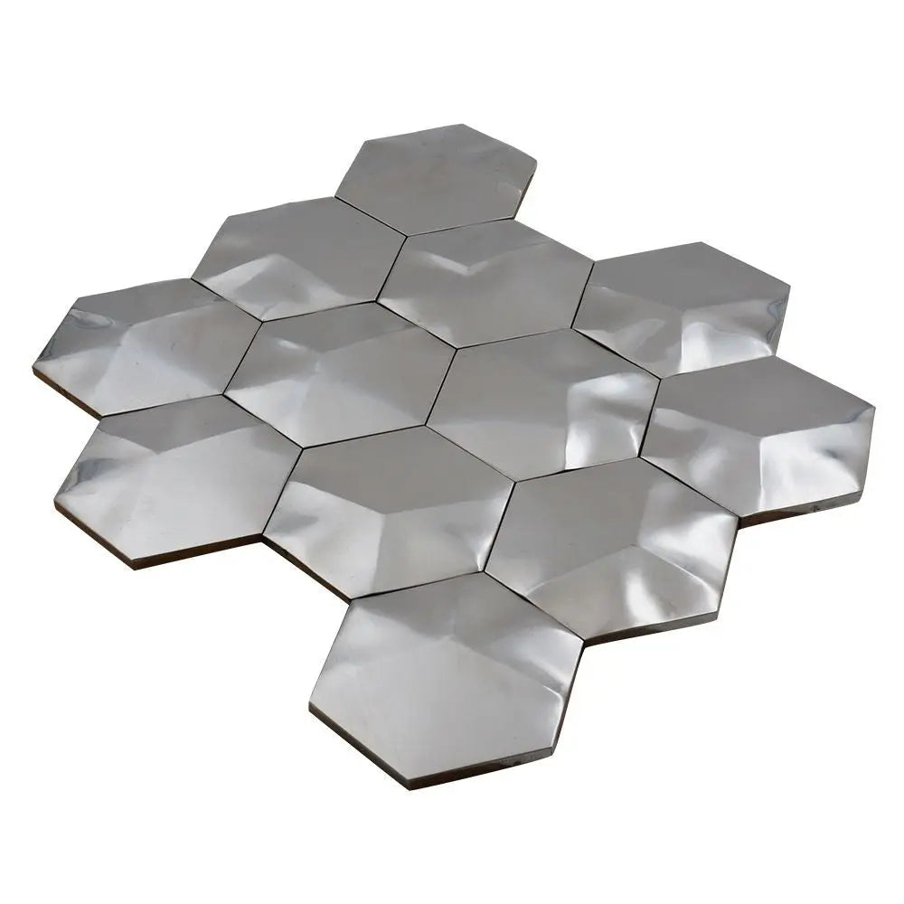 Avatar Silver Hexagon mosaic tile Luxury Tiles