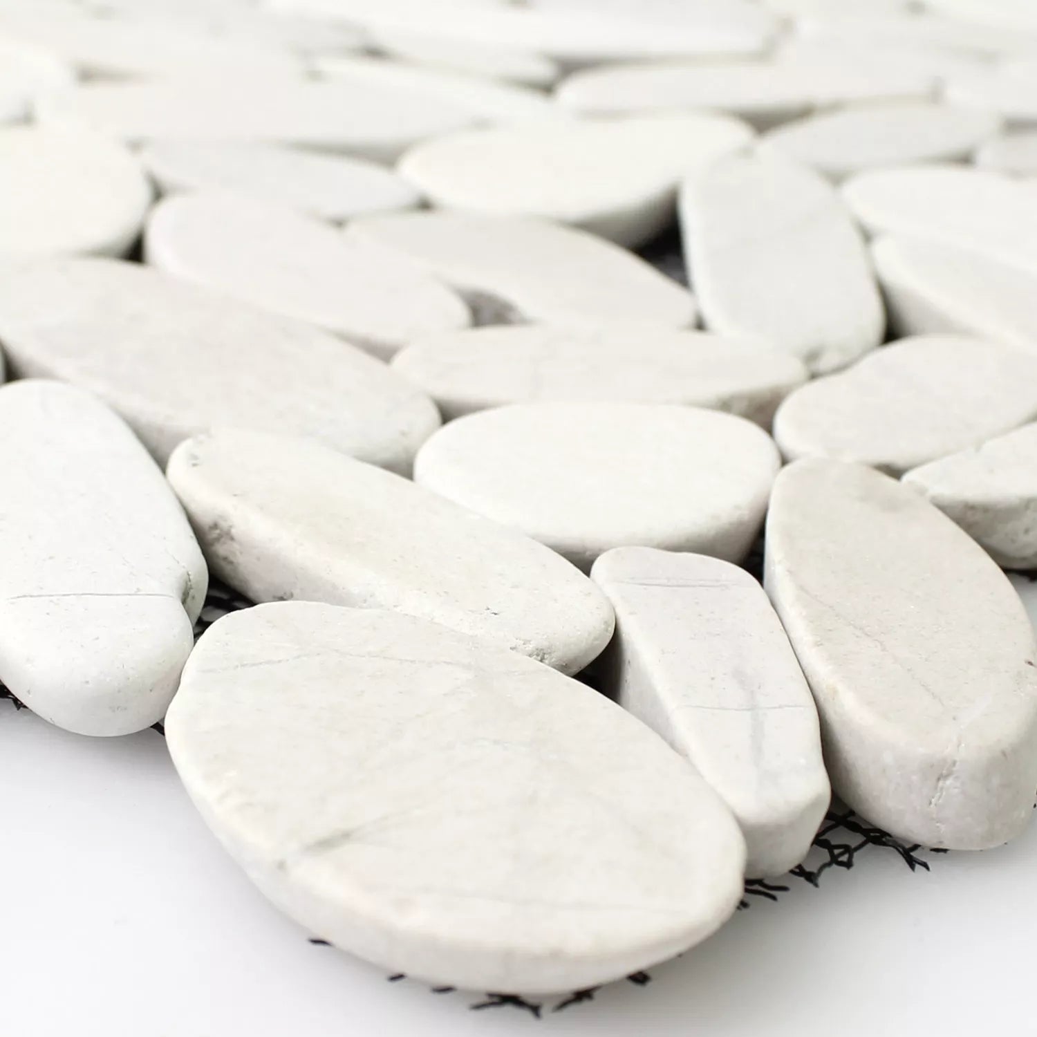 pebble white stone mosaics