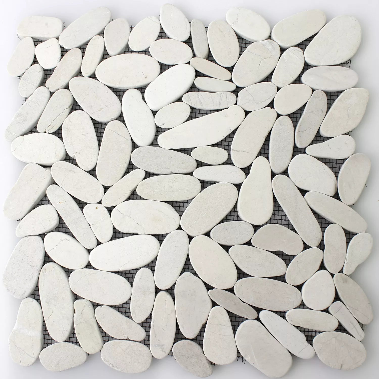 pebble white stone mosaics