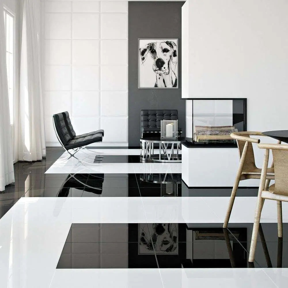 Mayfair White Diamond Gloss 600x600mm Floor Tile Luxury Tiles