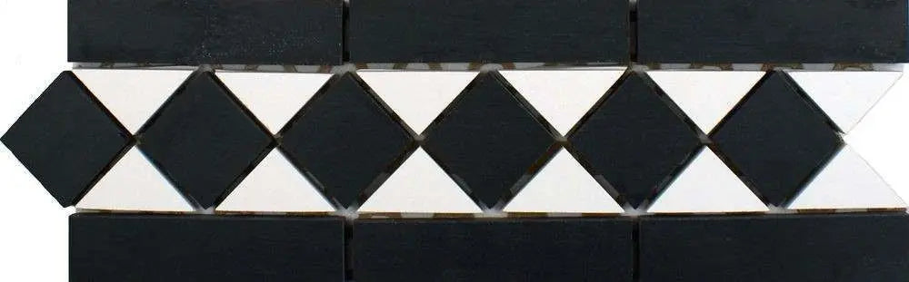 Victorian Black and White Border Tiles Luxury Tiles